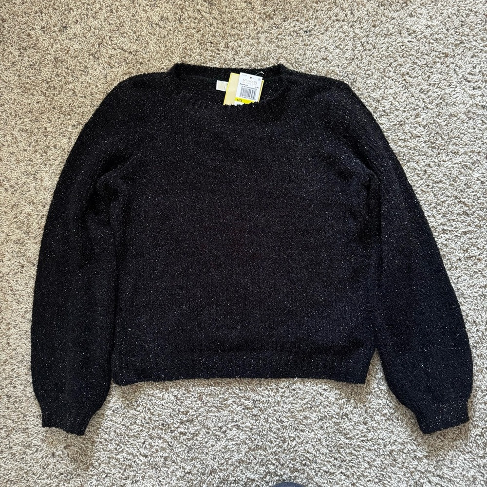 Michael Kors Womens Black Speckle Sweater Size M